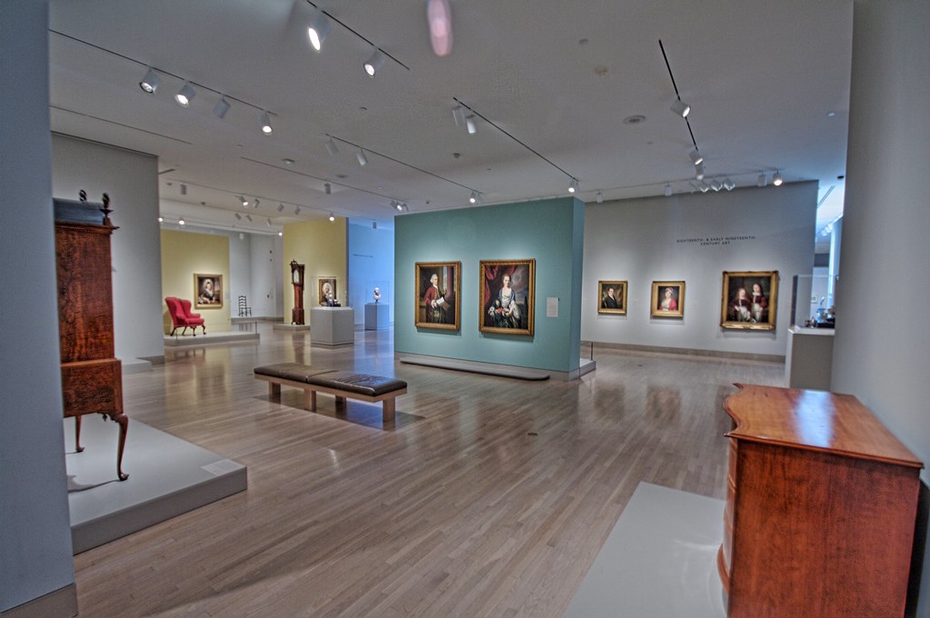 This is an image of the Dallas Museum of Art, showing several significant paintings. 