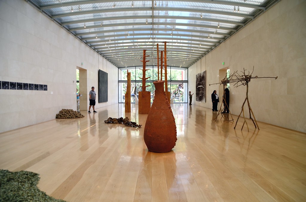 This is an image of the inside of the Nasher Sculpture Center. 